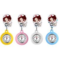 Los mejores  - LANCARDO Reloj Médico de Bolsillo Colgante Enfermera Prendedor Broche Movimiento Cuarzo Multicolor con Clip Uniforme…